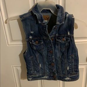 Distressed Jean Jacket. In like new condition.